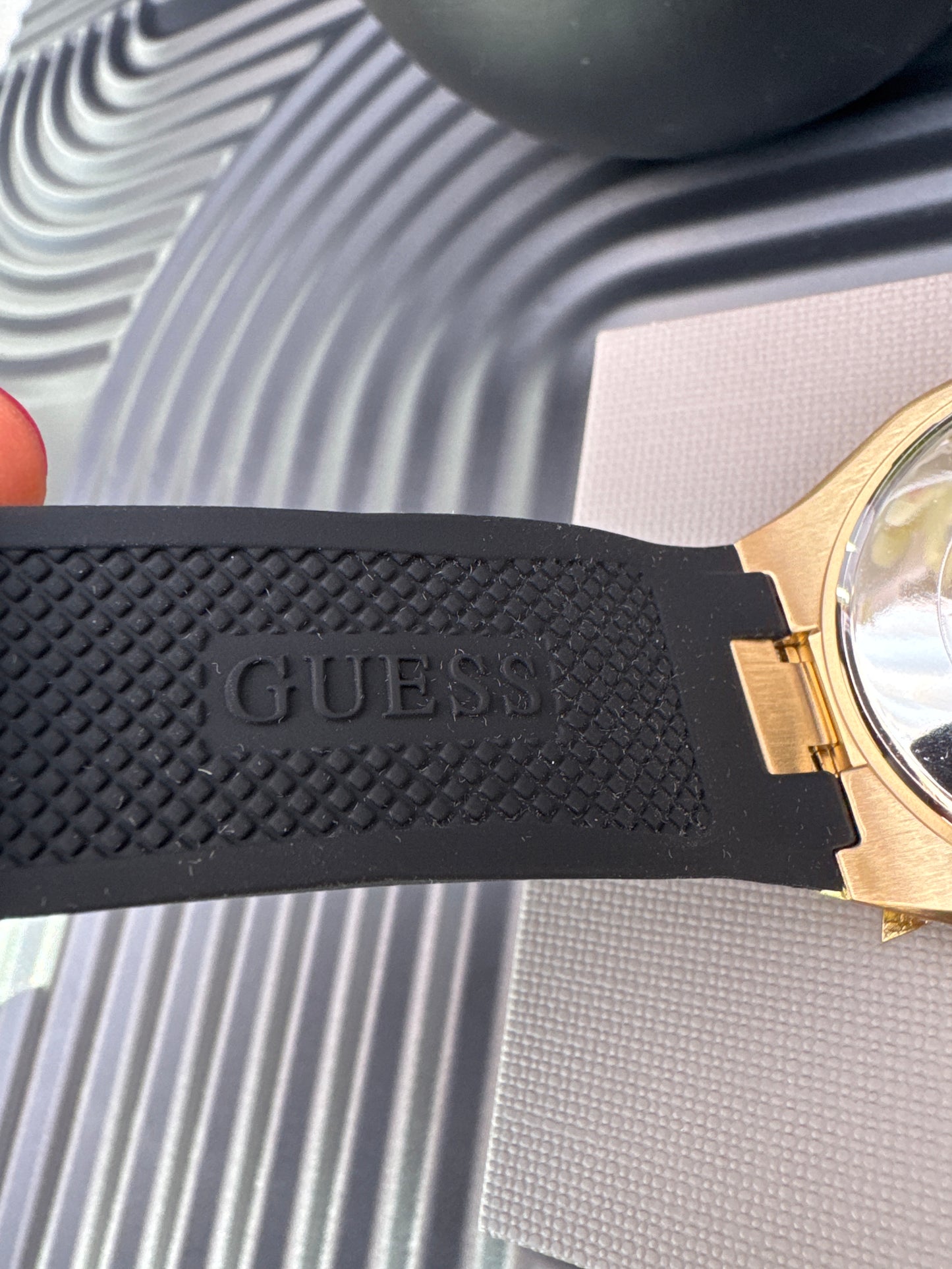 Guess Black & Gold Tone Empire Chronograph Watch