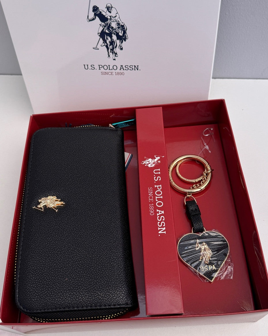 US Polo Assn Wallet and Key Holder Set