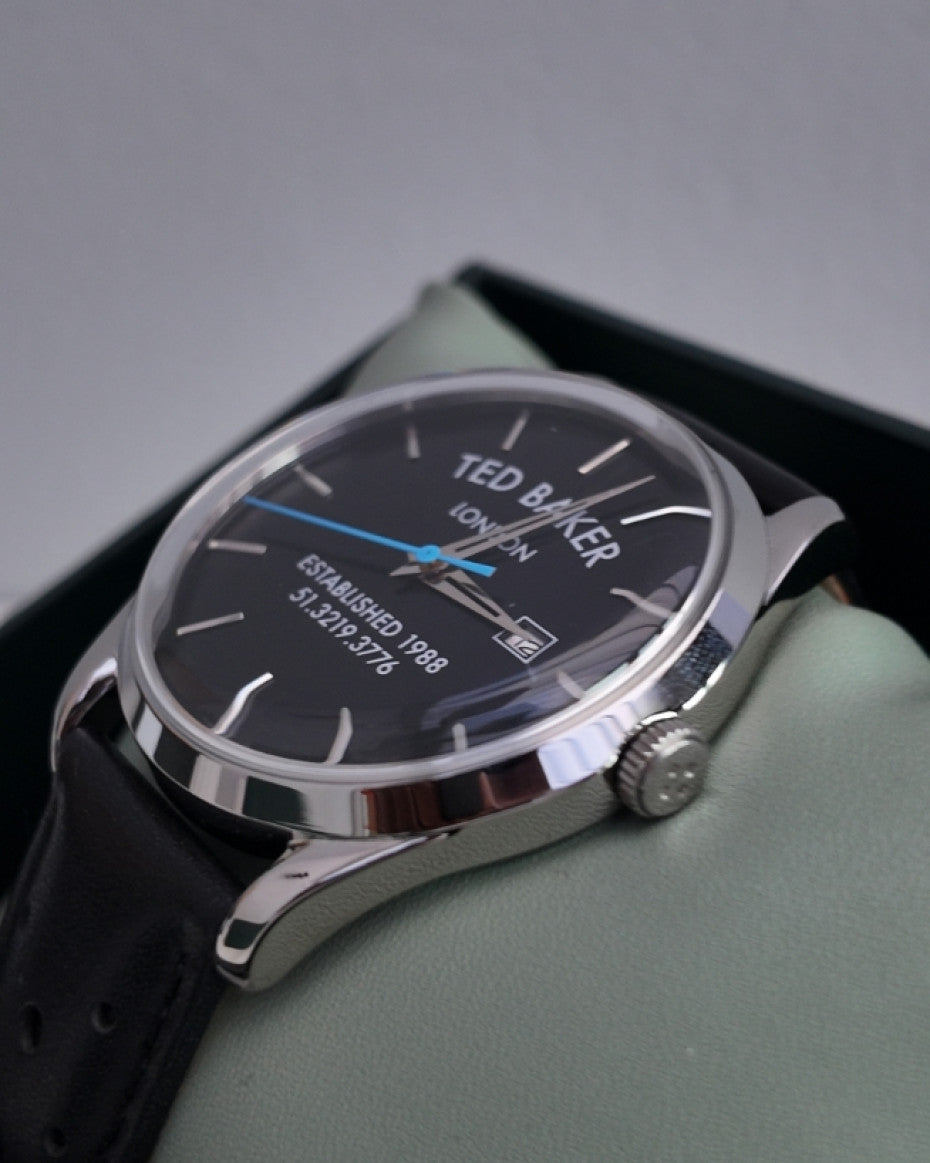 Ted Baker Black Genuine Leather Watch