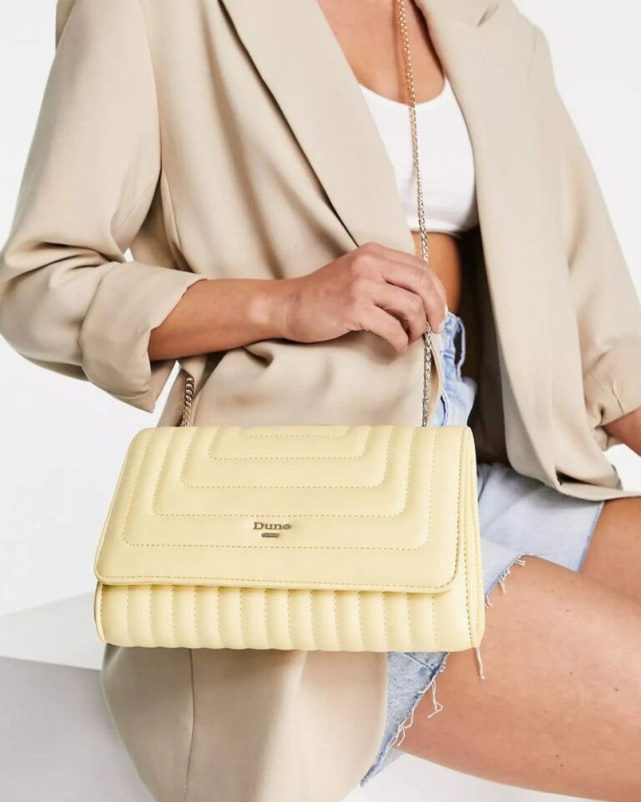 DUNE Quilted Crossbody bag in Yellow