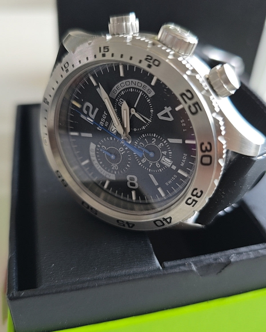 TRASER Chronograph Black Strap Watch