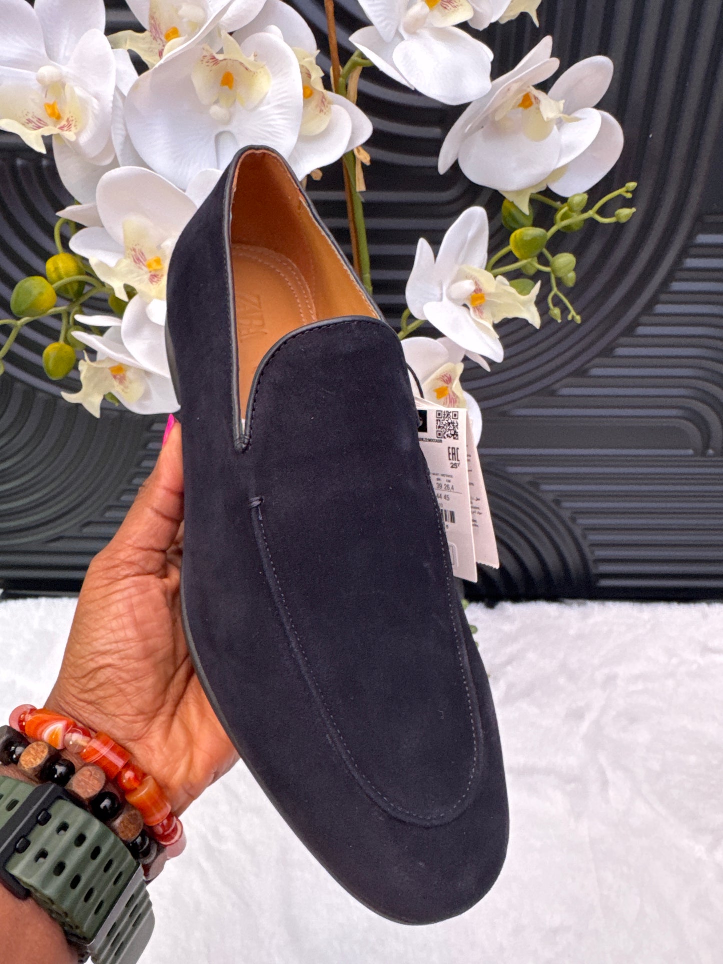 Zara Navy Blue Loafers for men