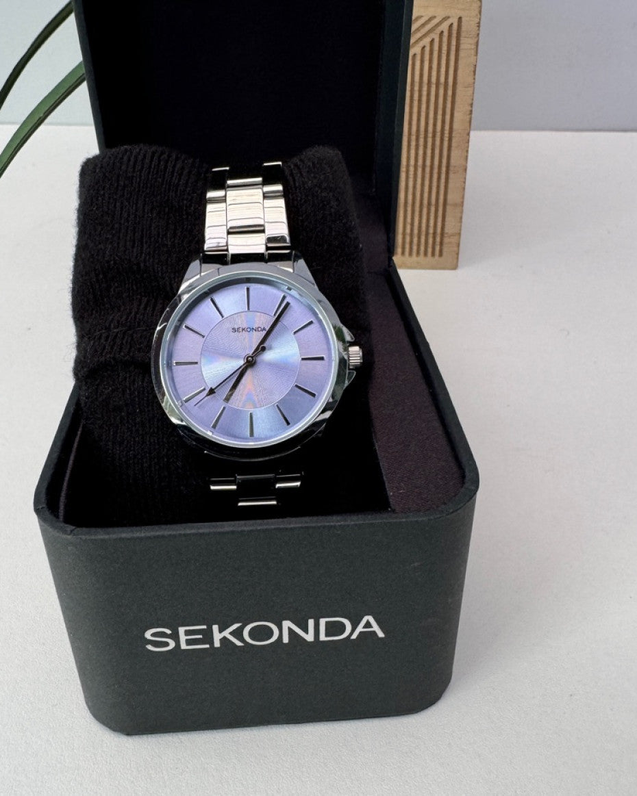 SEKONDA Stainless Steel Bracelet watch with blue dial