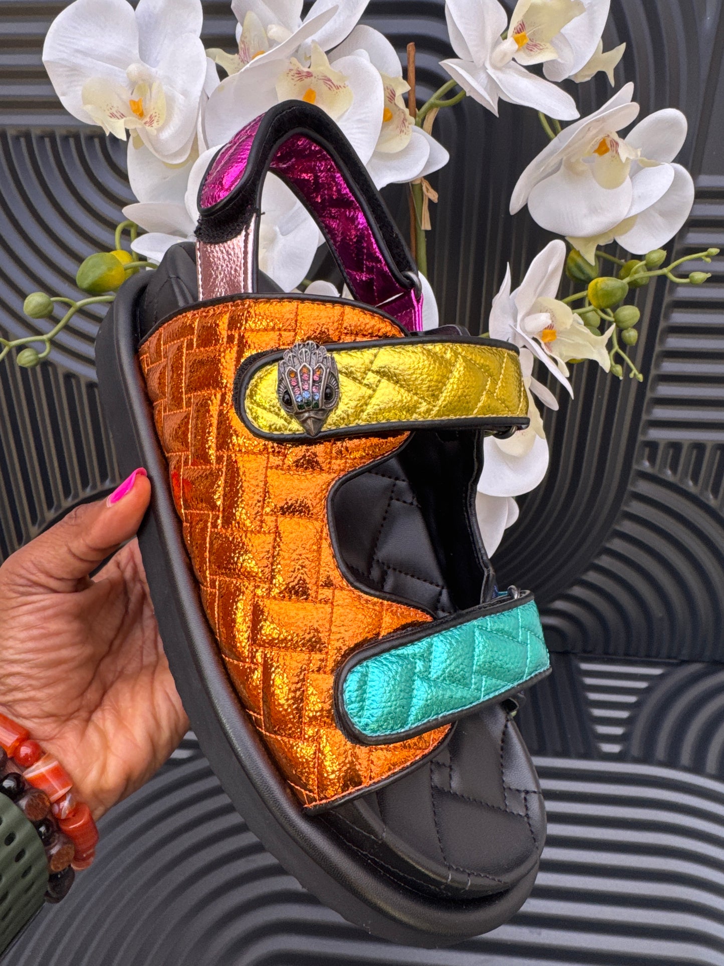 KG Quilted Multicolour Sandals