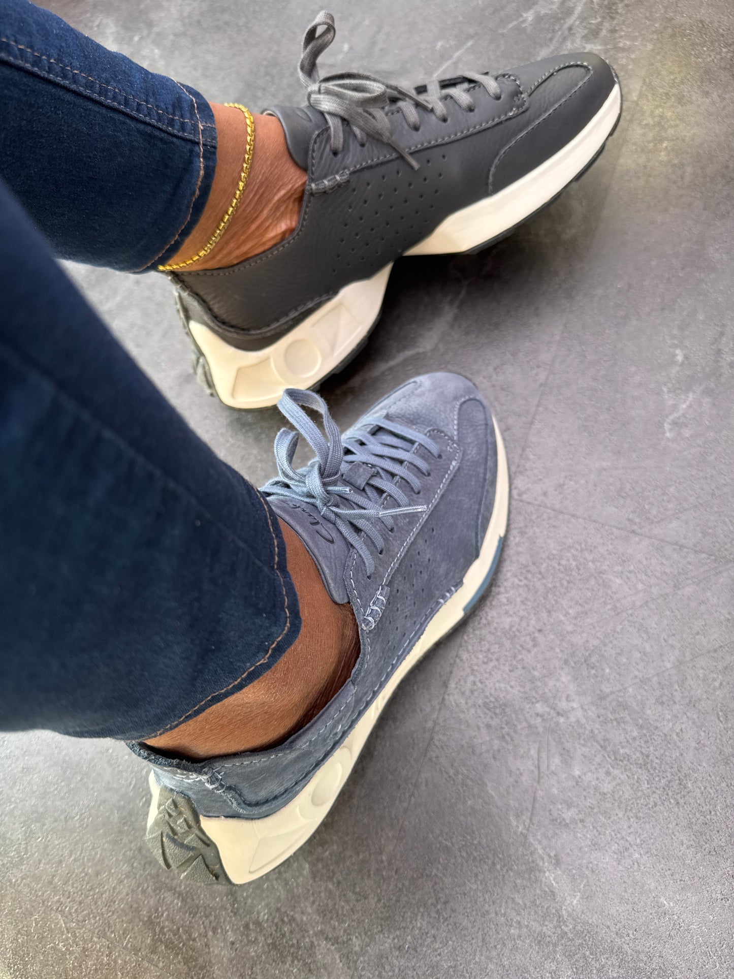 Authentic Leather Sneakers with Rubber Outsole