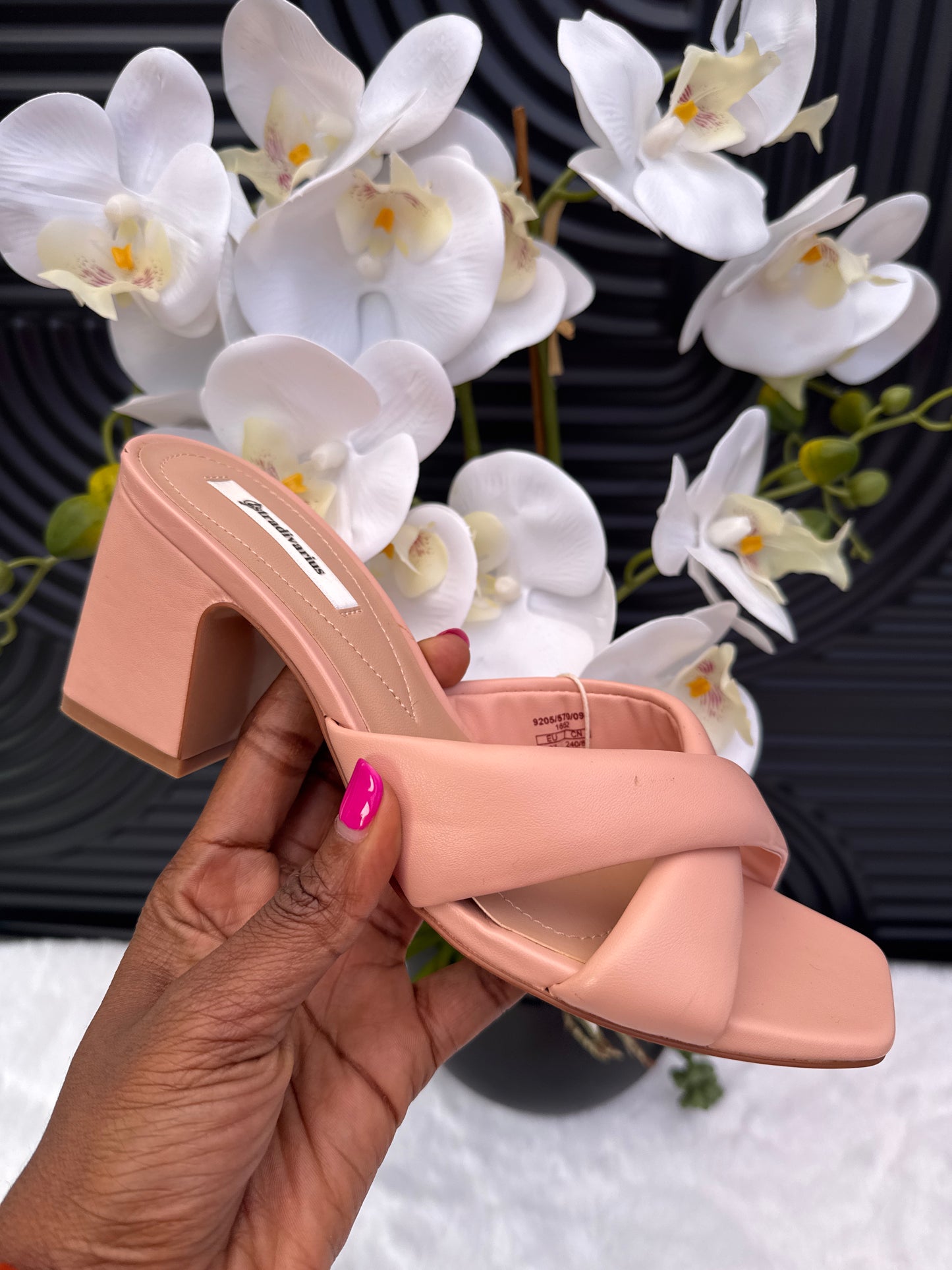 Nude Block Heel Sandal