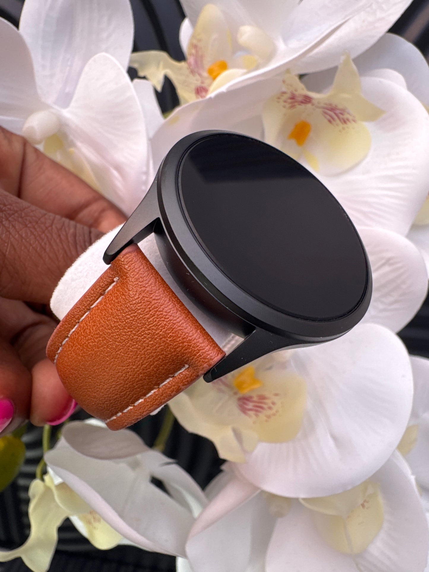Brown Buckle Strap Smart Watch