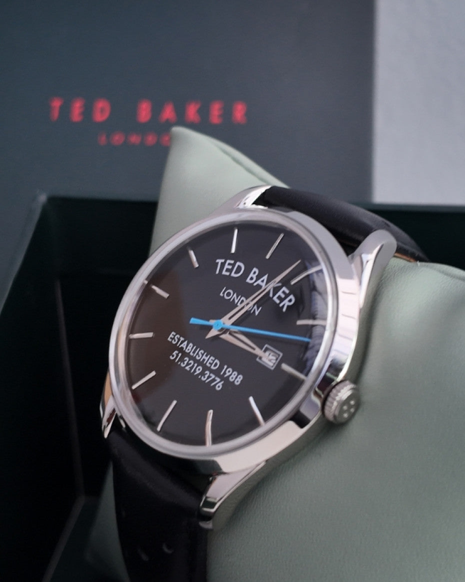 Ted Baker Black Genuine Leather Watch