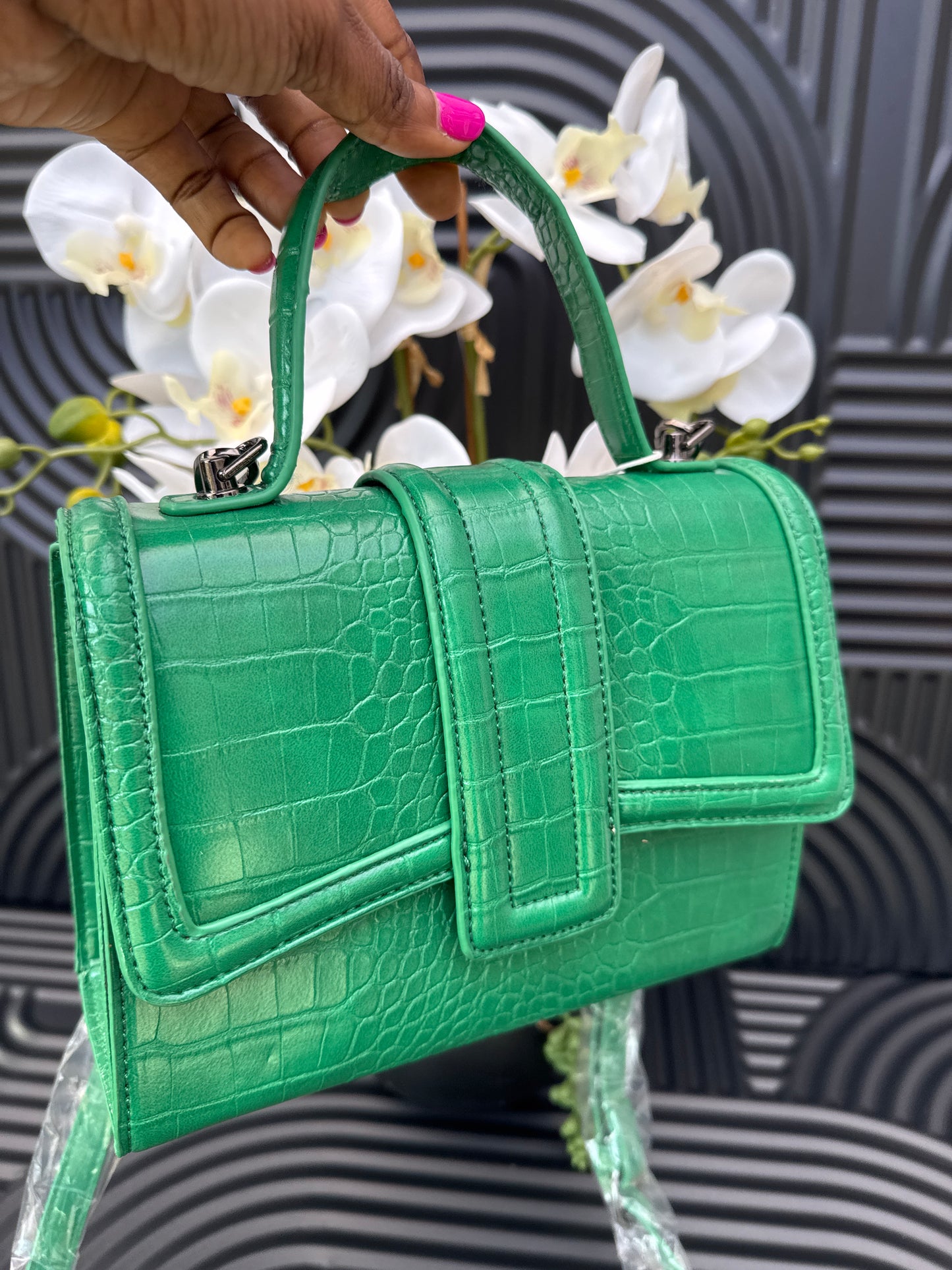 Ladies Green Crossbody Bag