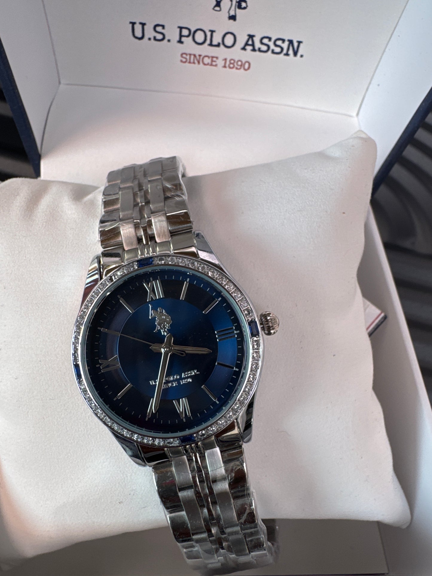 US Polo Assn Dark Blue Stainless Steel Watch