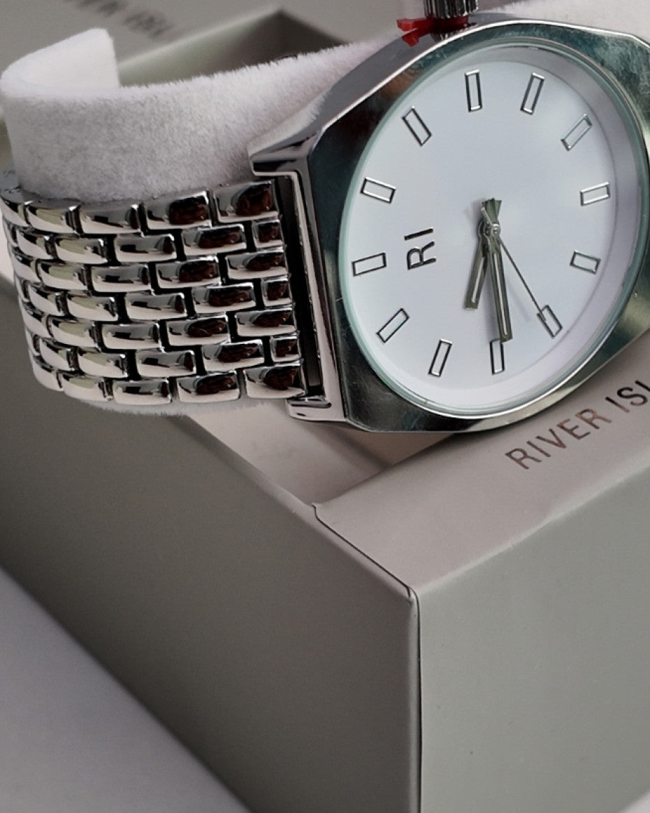 River Island Silver Tone Metal Watch