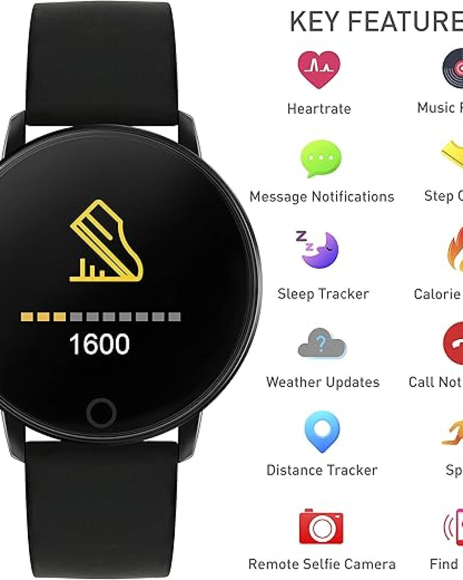 Unisex Black Smart Watch