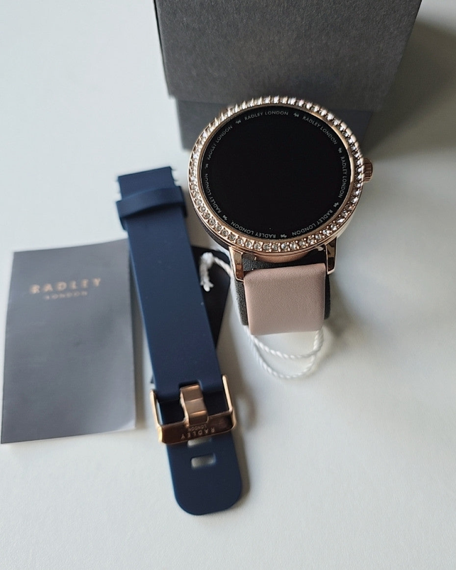 Radley London Ladies Smart Watch with Interchangeable Navy Strap