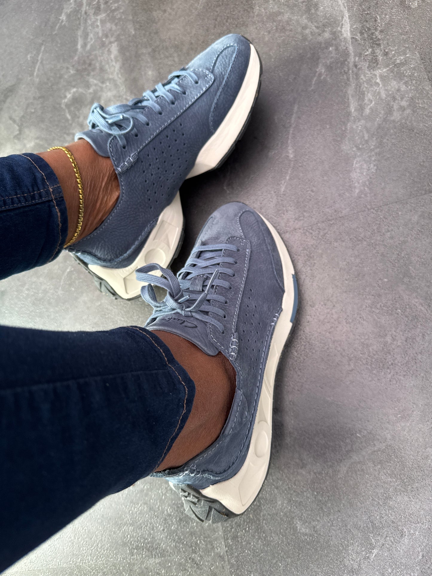 Authentic Leather Sneakers with Rubber Outsole