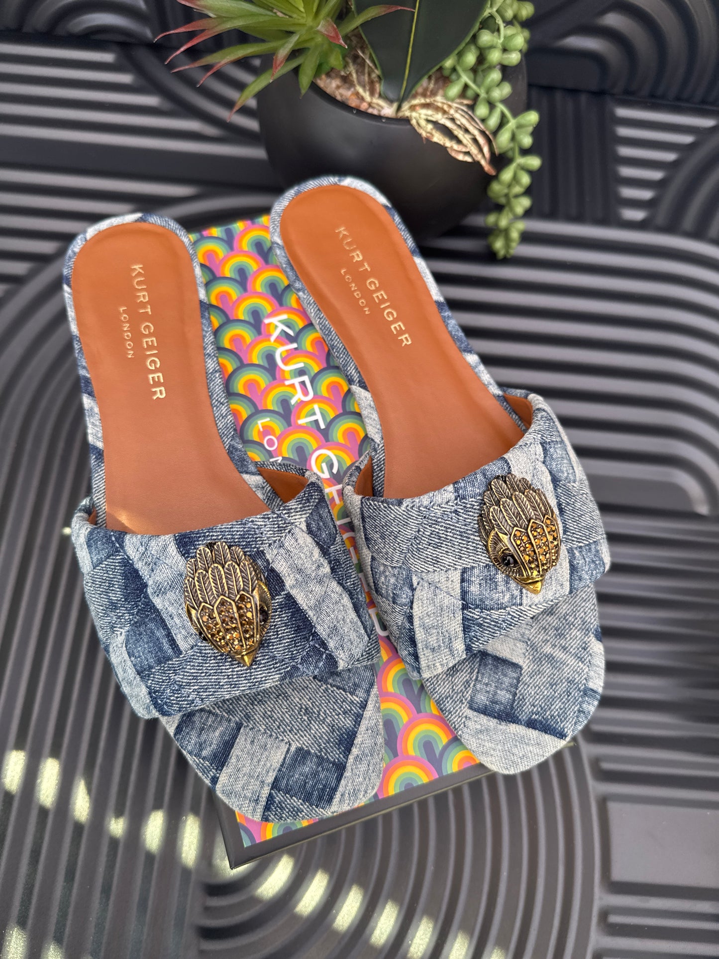 KG Denim Flat Sandal