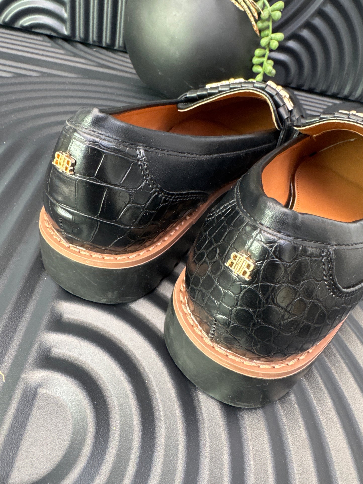 Black Tassel Ladies Loafers