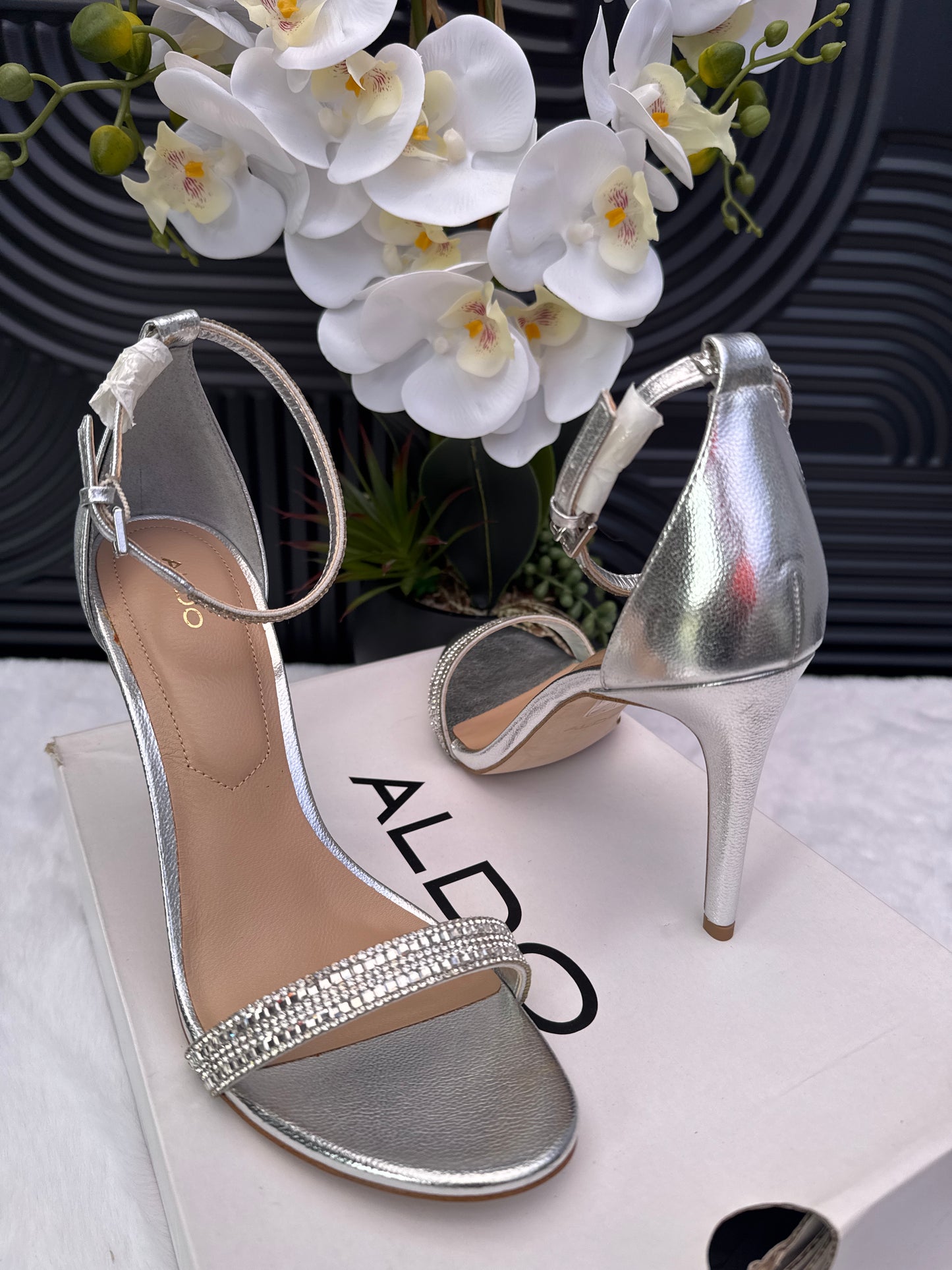 Silver Heeled Sandal