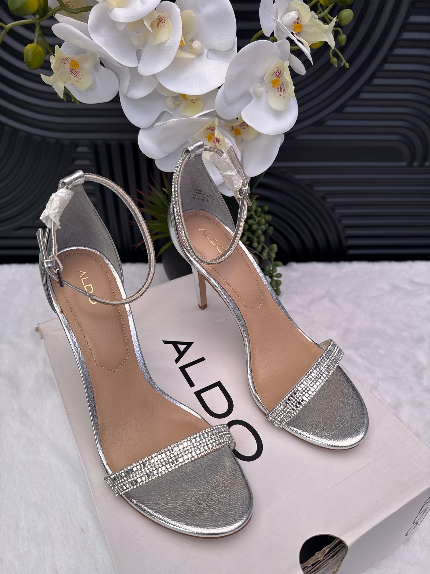 Silver Heeled Sandal