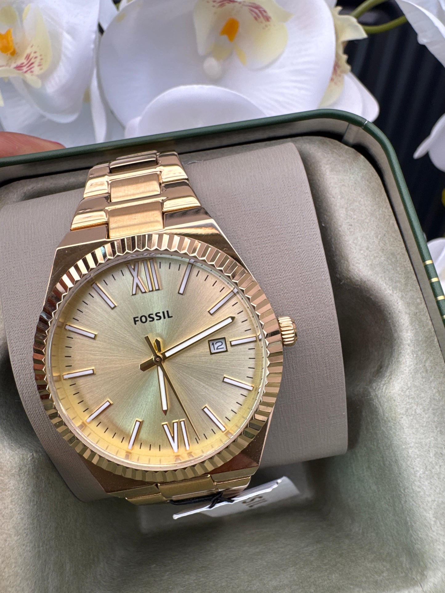 Fossil Three-Hand Date Stainless Steel Ladies Watch