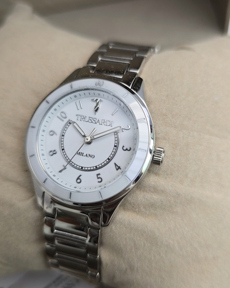 TRUSSARDI Women's Steel/White Watch