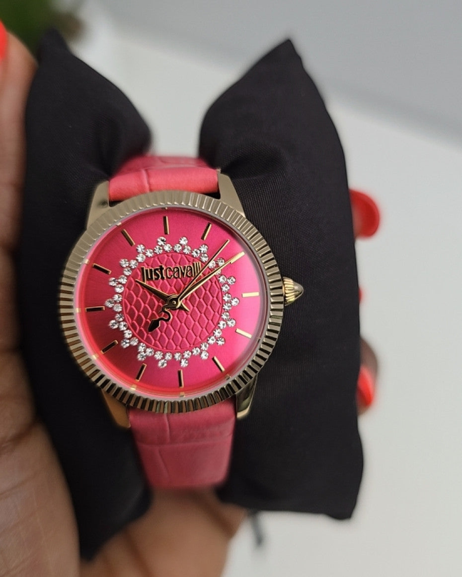 JC Ladies Pink Leather Watch