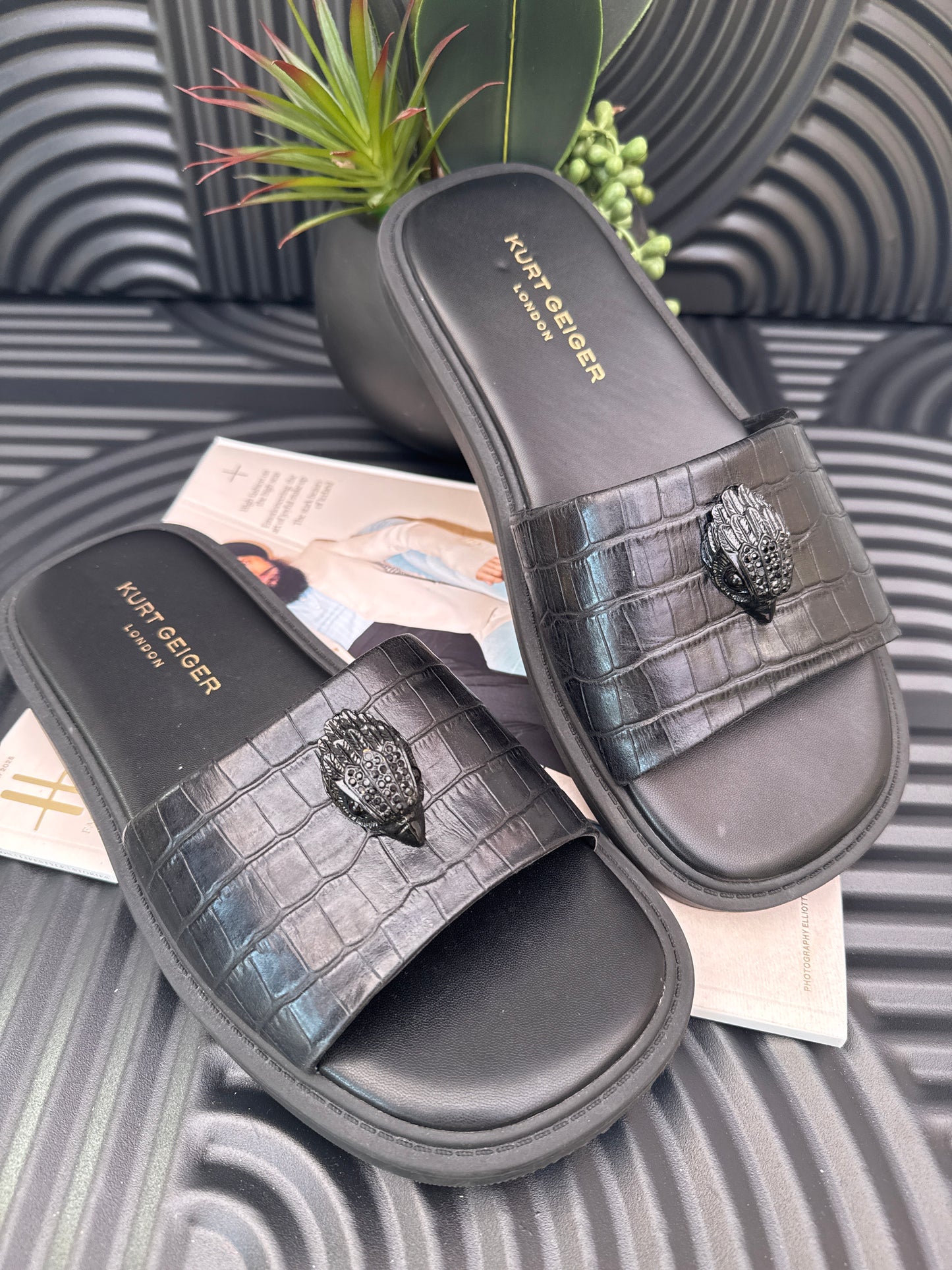Black Kurt Geiger Slide Sandal for Men