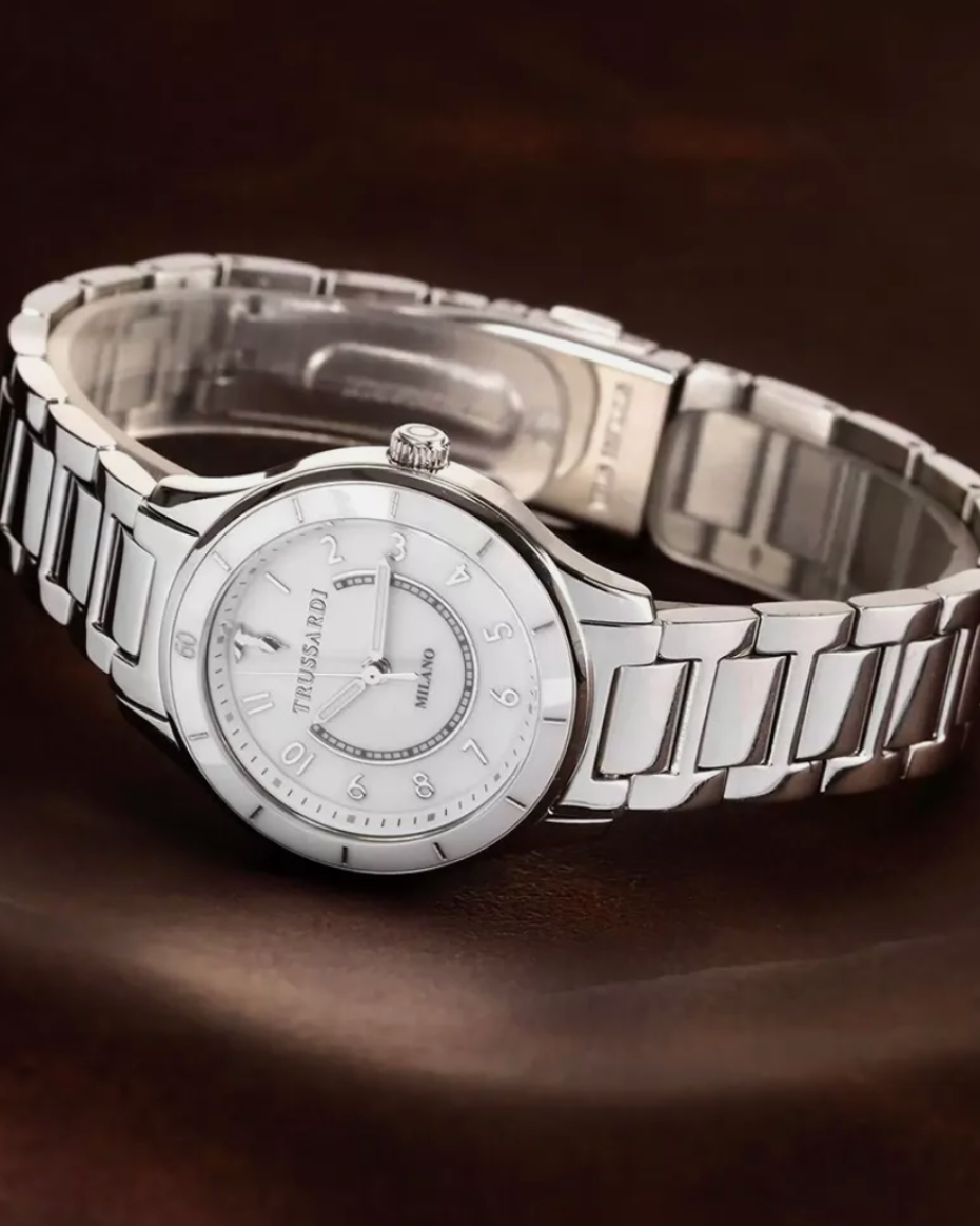 TRUSSARDI Women's Steel/White Watch