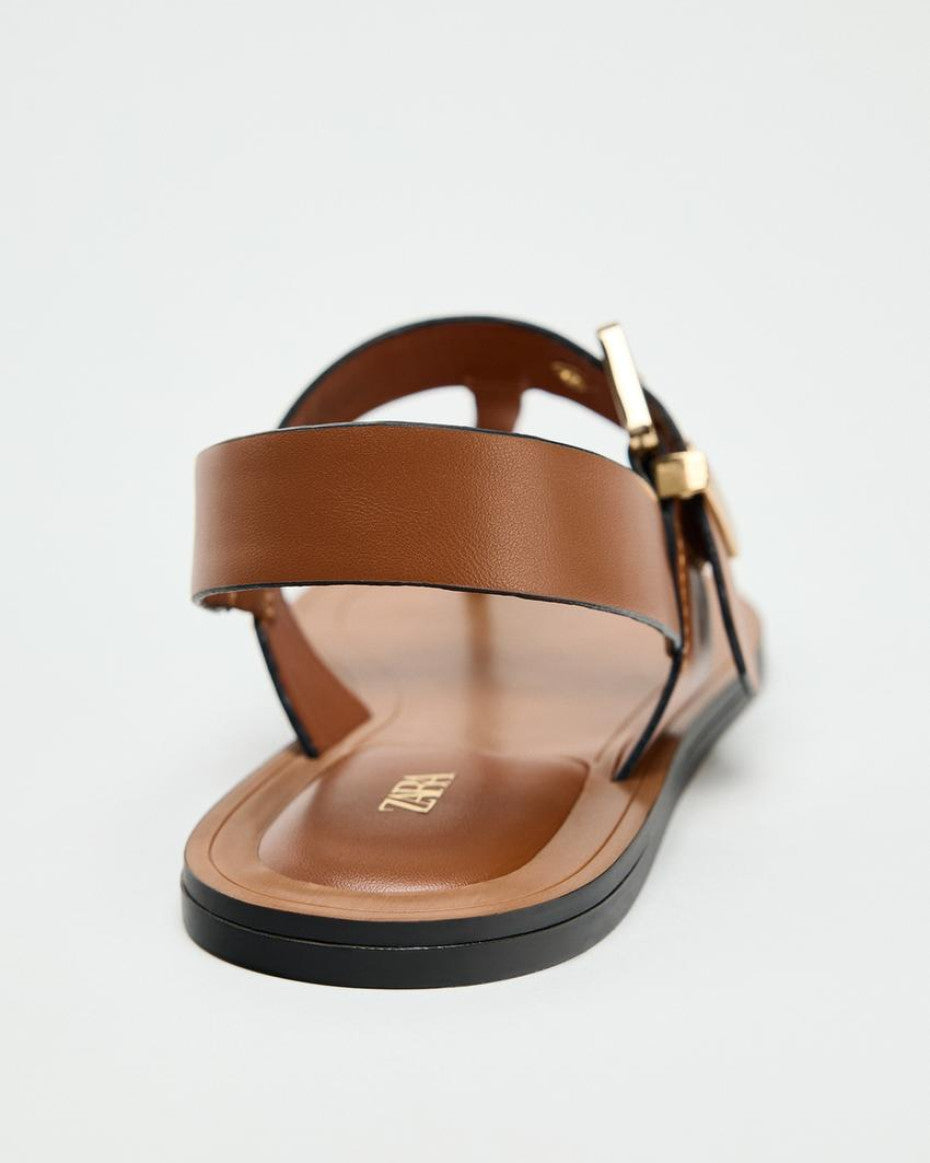 BUCKLED FLAT SANDALS