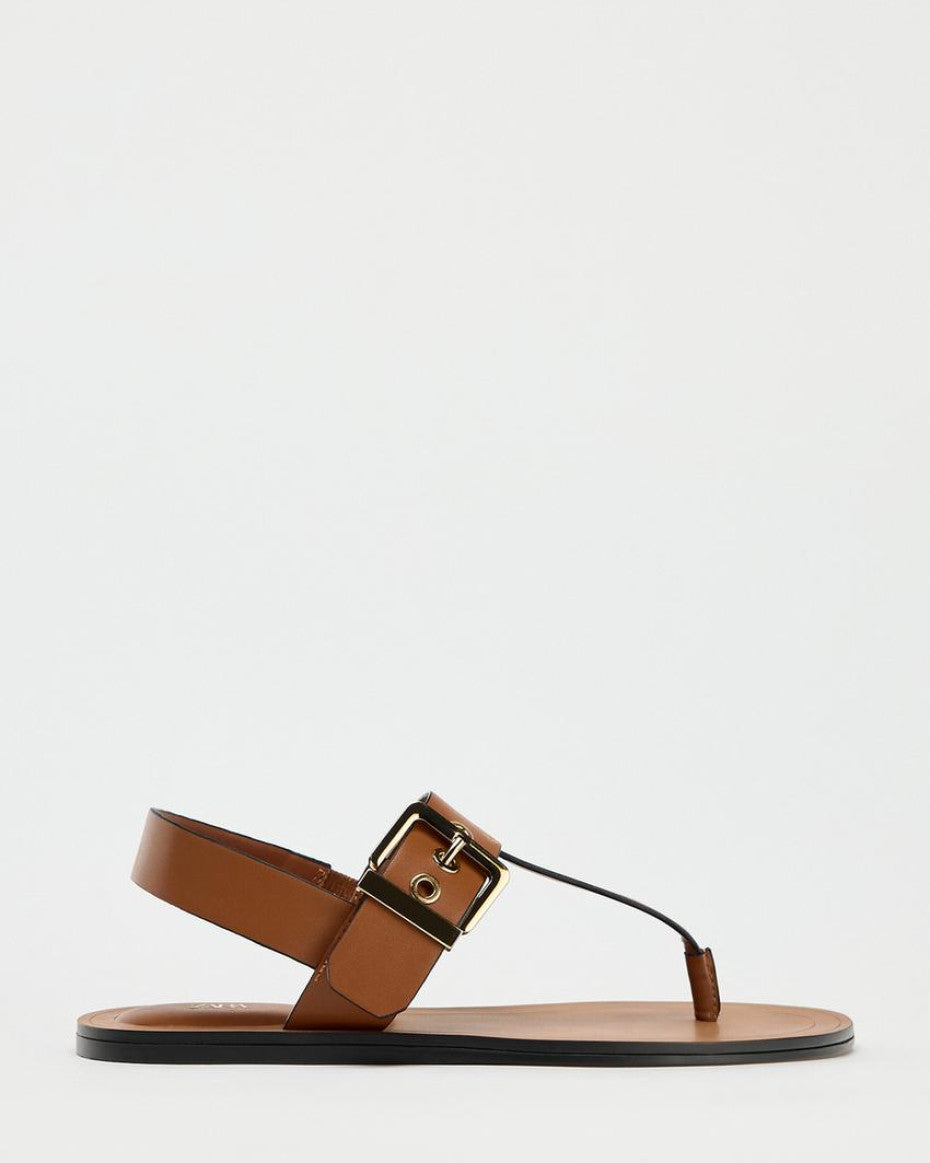 BUCKLED FLAT SANDALS