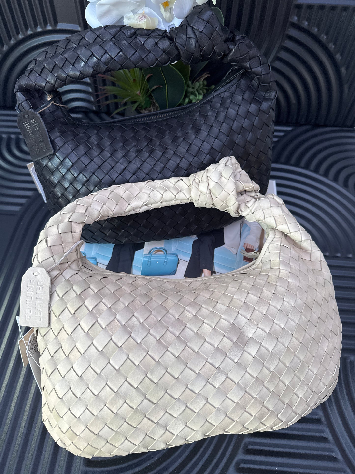 Designer Inspired Woven Bags. Sold out in stores already