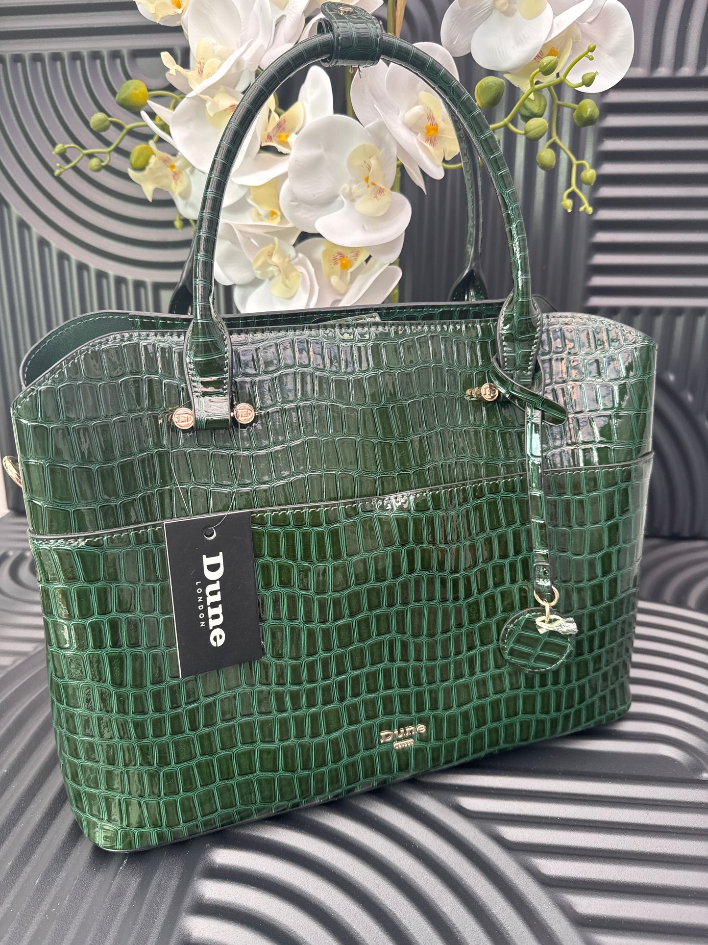 Dune Croc Effect Tote Bag