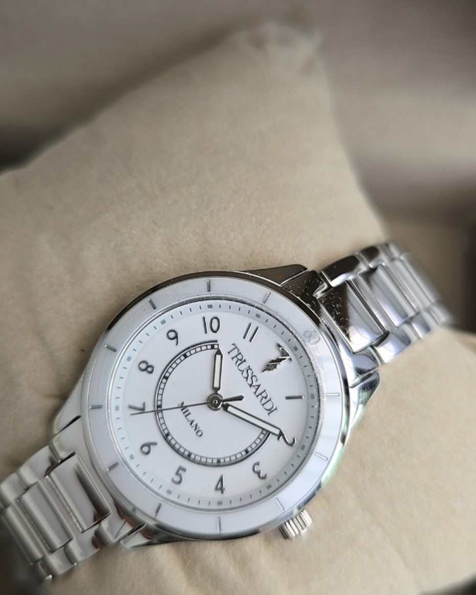 TRUSSARDI Women's Steel/White Watch