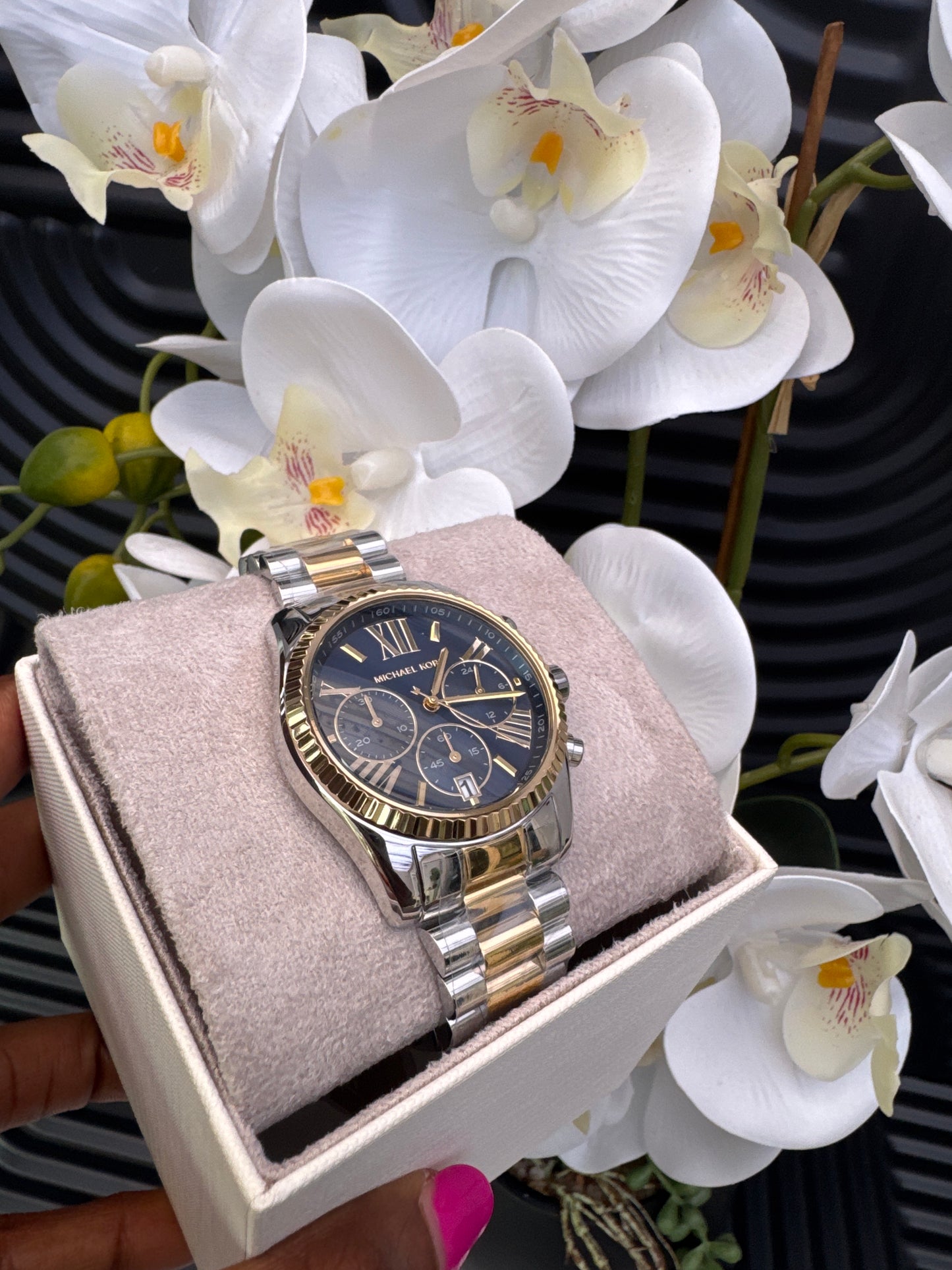 Michael Kors Chronograph Watch with Stainless Steel Strap