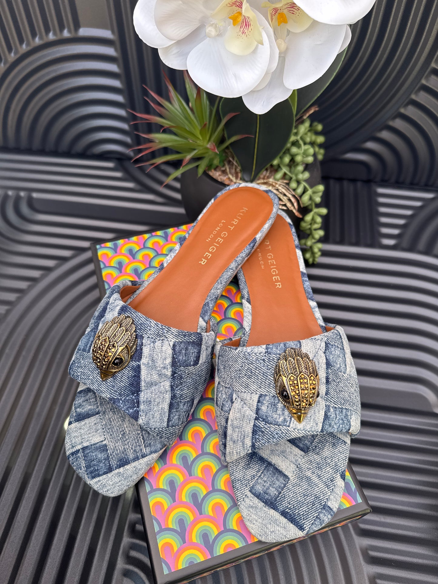 KG Denim Flat Sandal