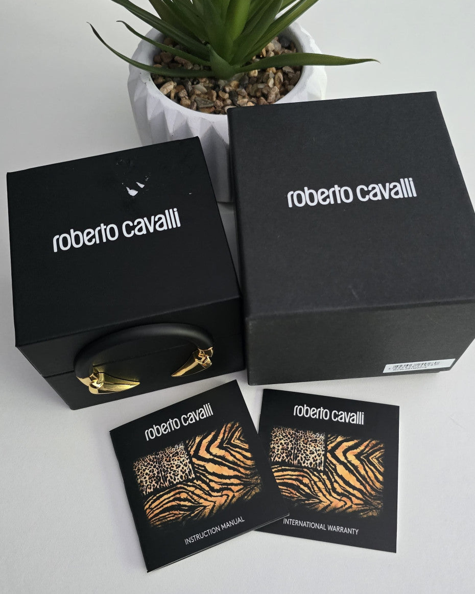 Roberto Cavalli Silver Tone Watch with Swarovski Stones