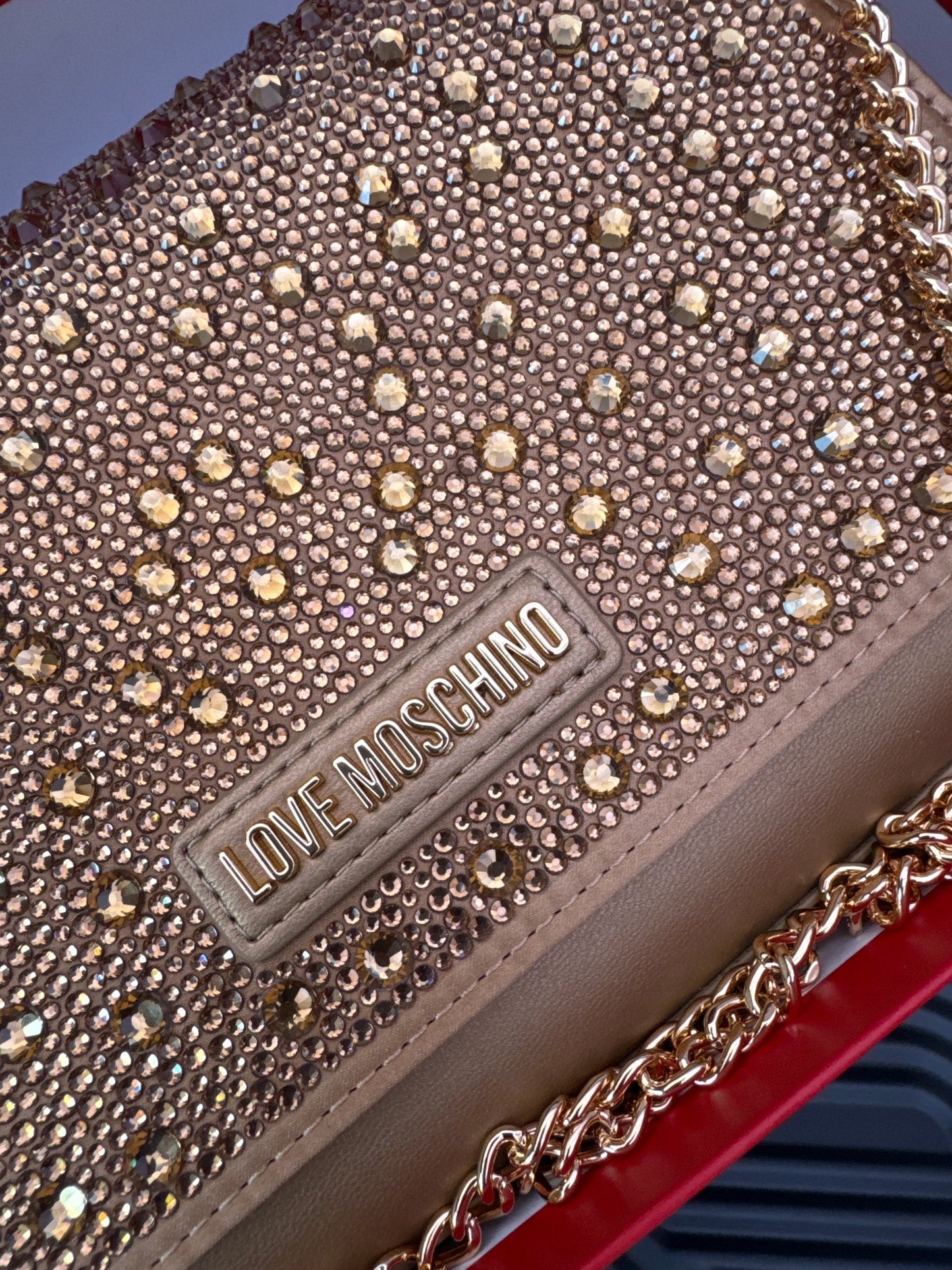 Gold Embellished Shoulder Bag in a box