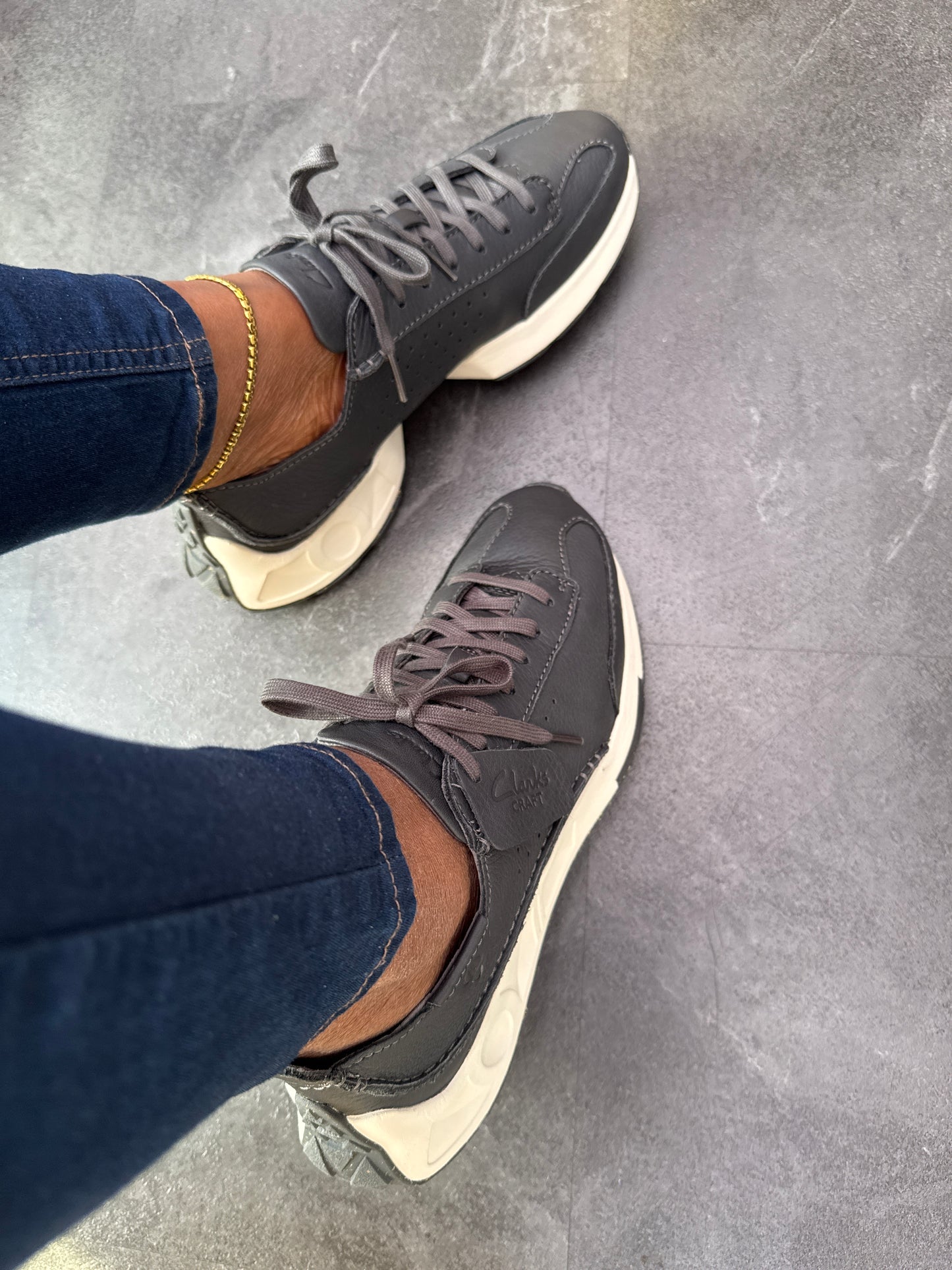 Authentic Leather Sneakers with Rubber Outsole