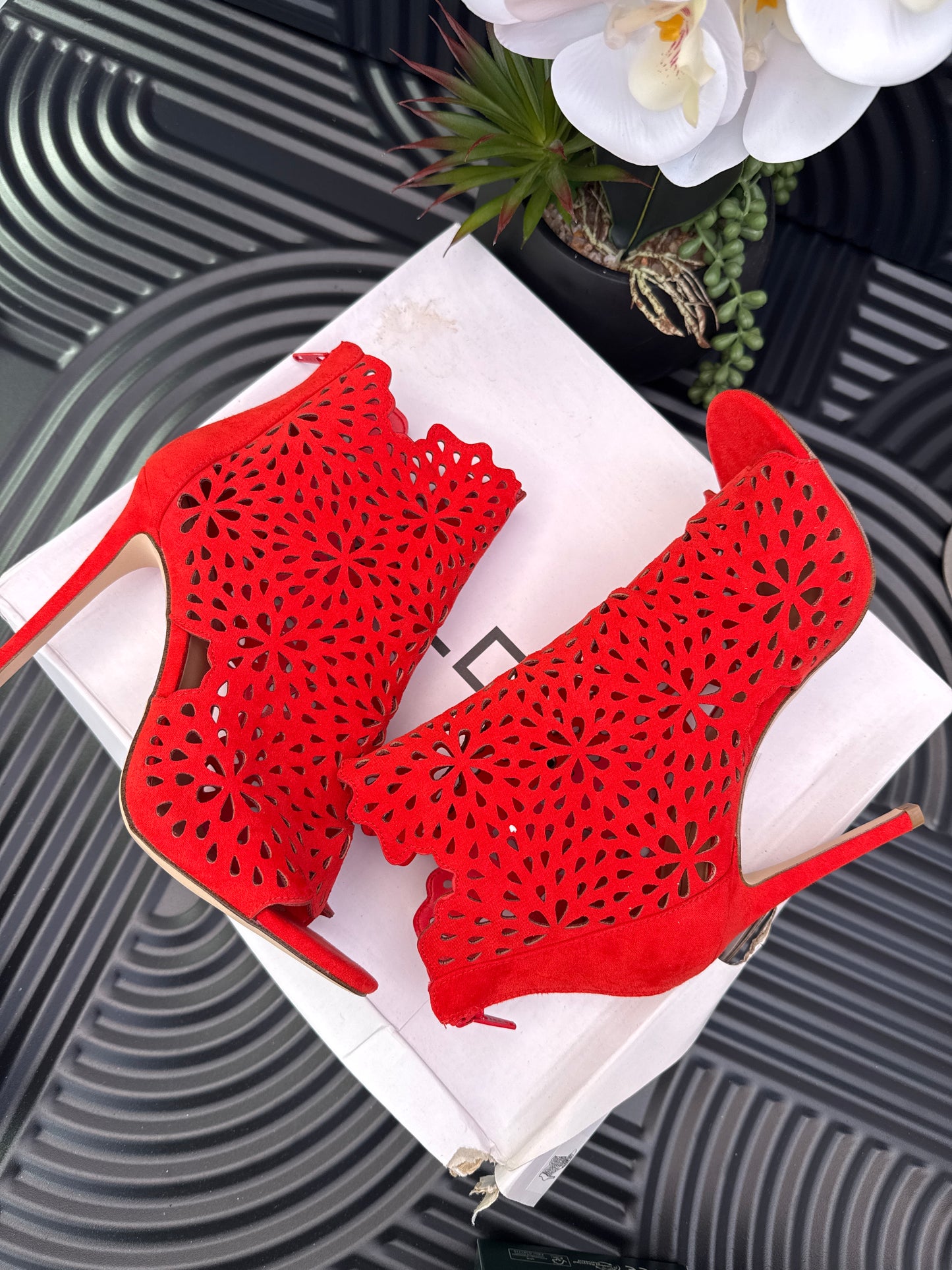 Open Toe Heeled Boot
