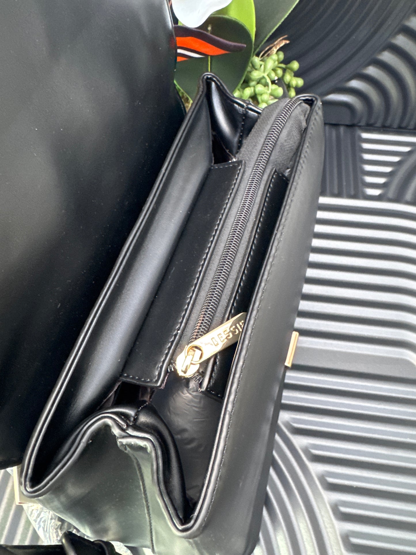 Silk Ribbon Flap Over Cross Body Bag