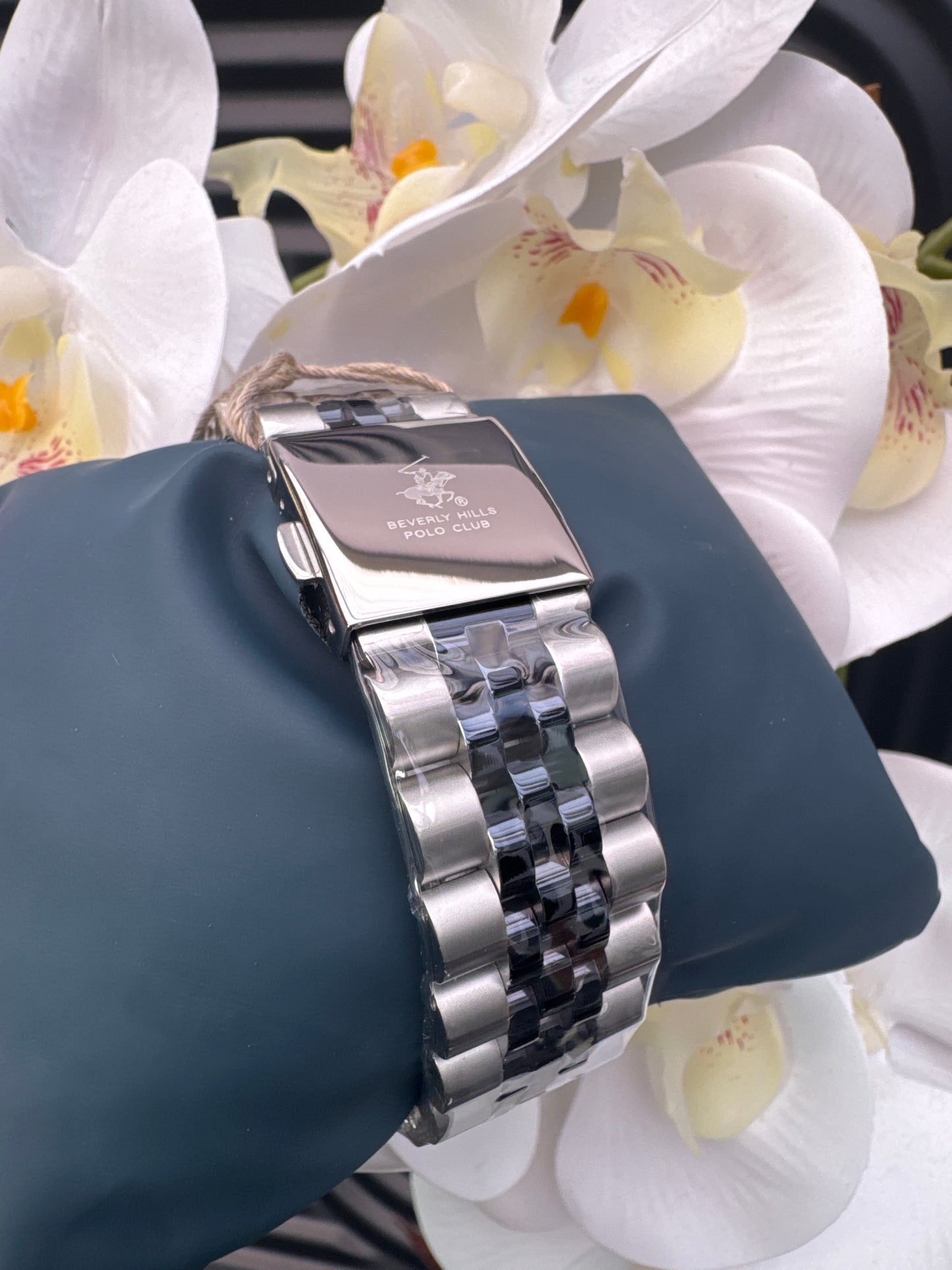 Beverly Hills Polo Club Navy & Silver Tone Watch
