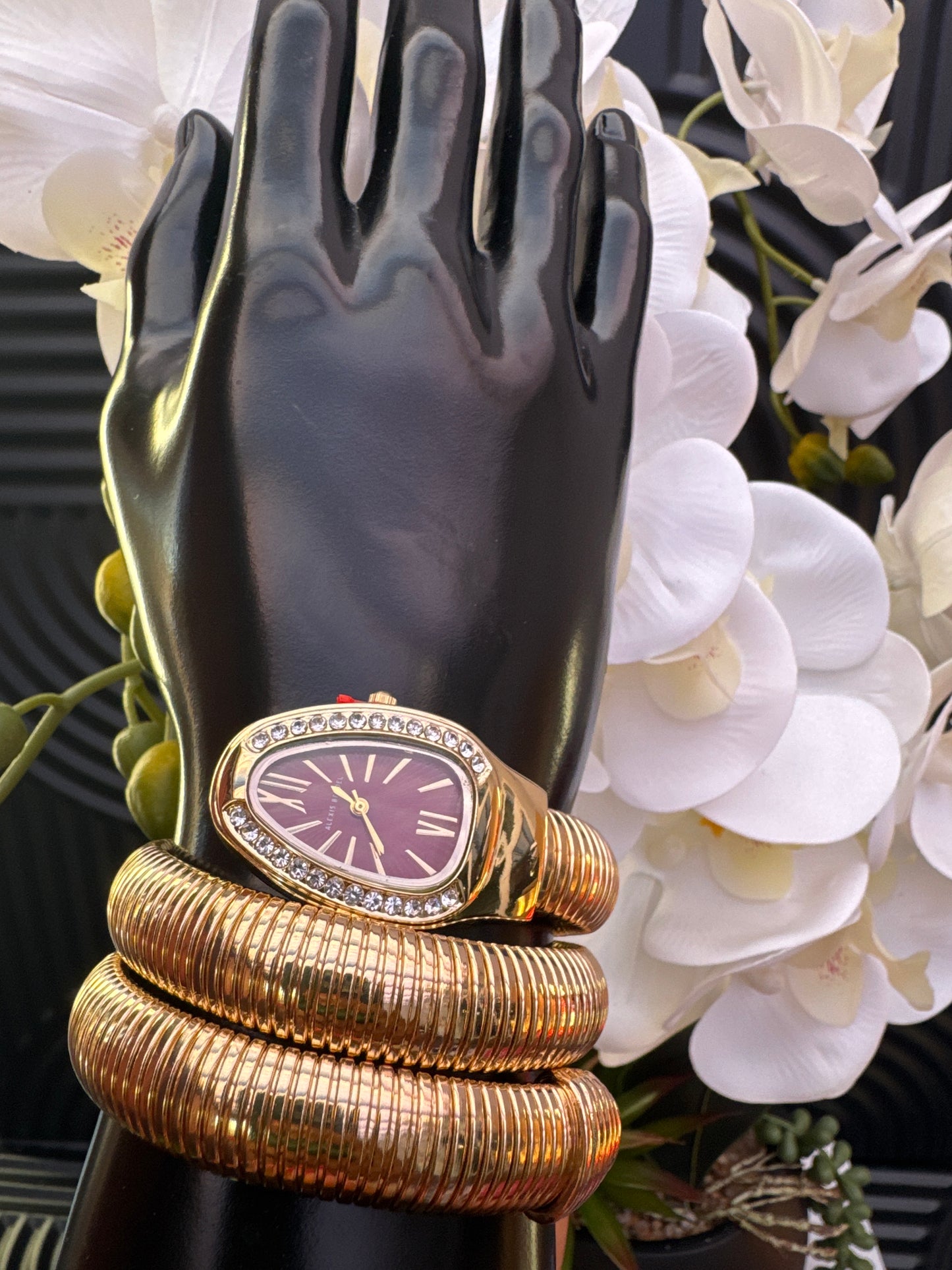Gold Tone Diamante Embellished Watch