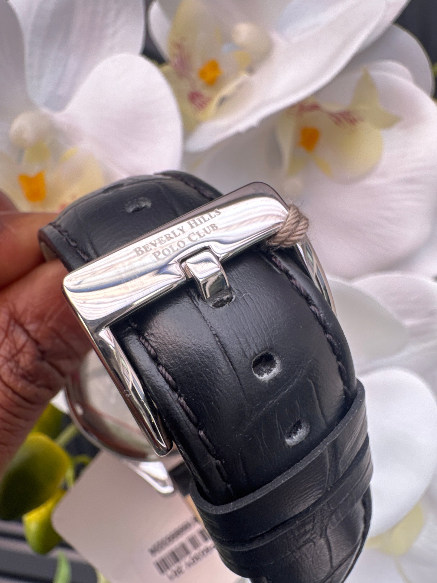 Beverly Hills Polo Club Leather Strap Watch