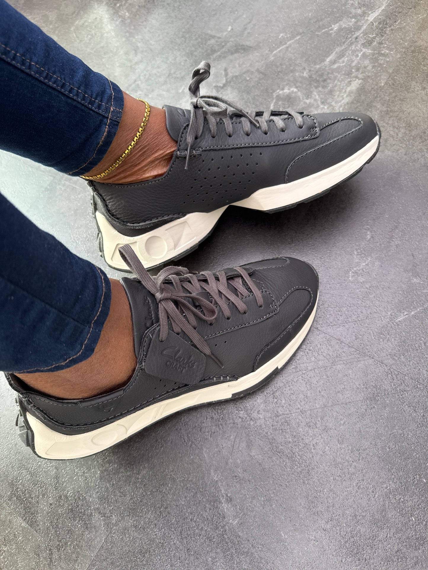 Authentic Leather Sneakers with Rubber Outsole