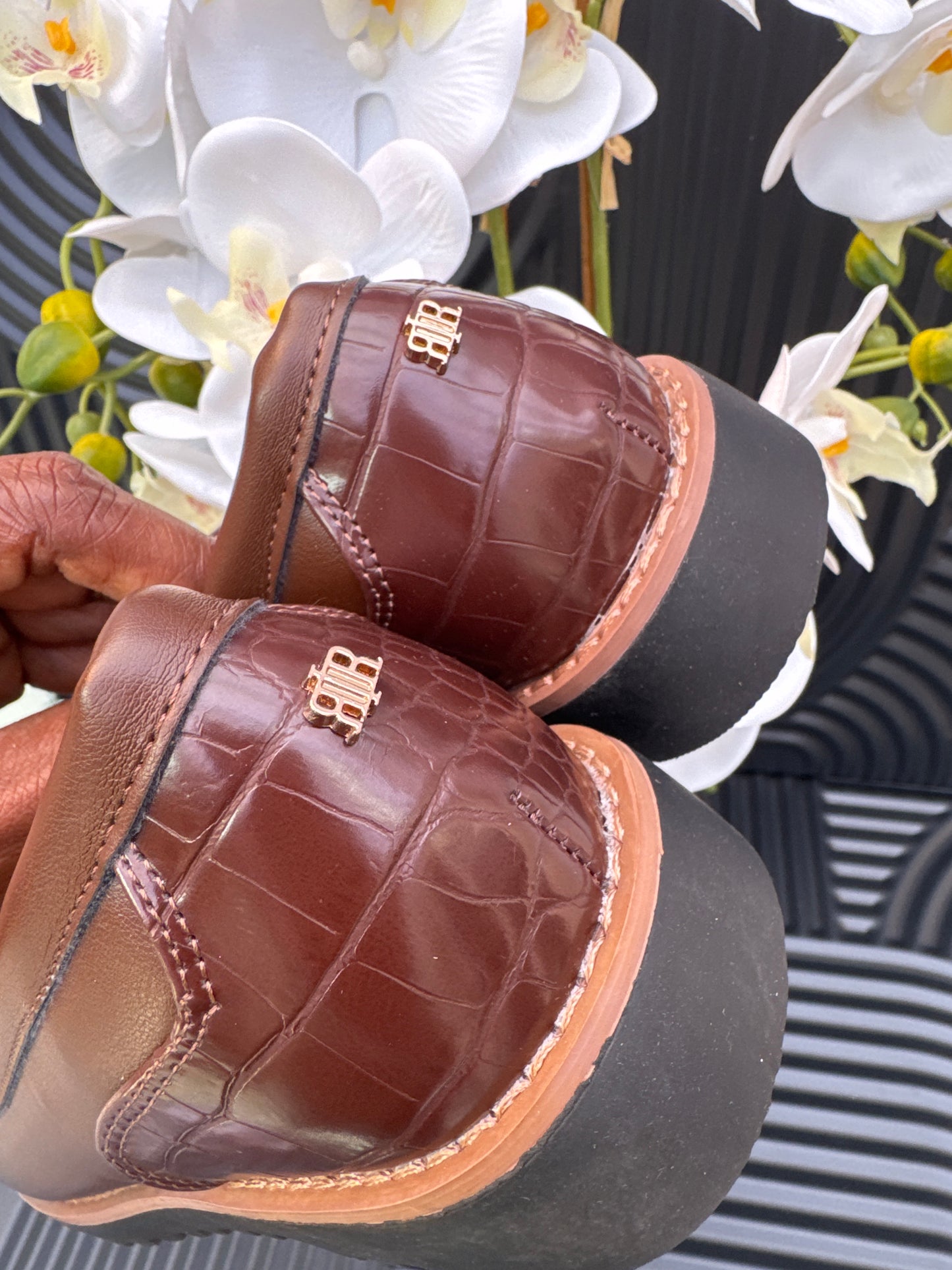 Brown Tassel Ladies Loafers