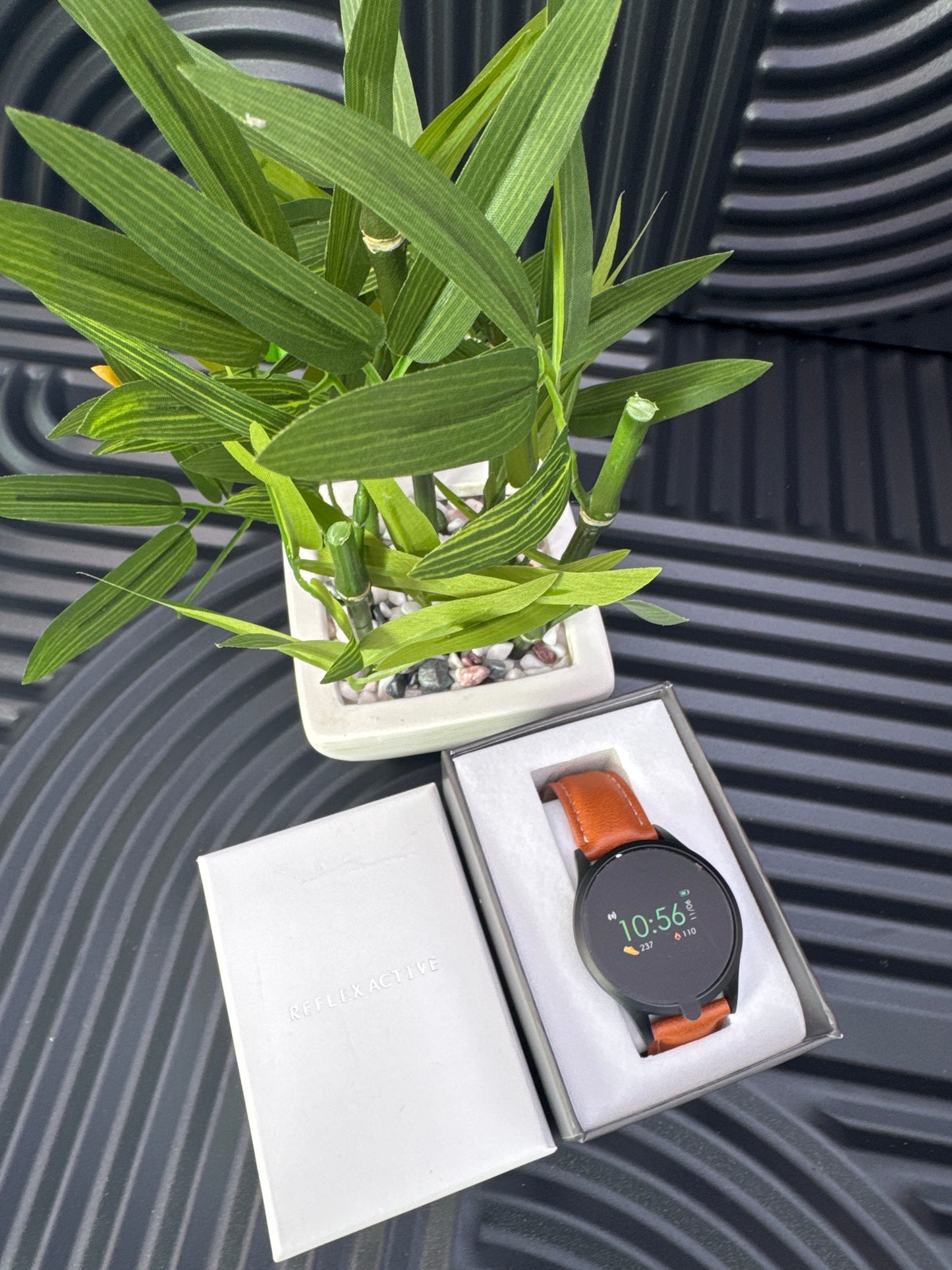 Brown Buckle Strap Smart Watch