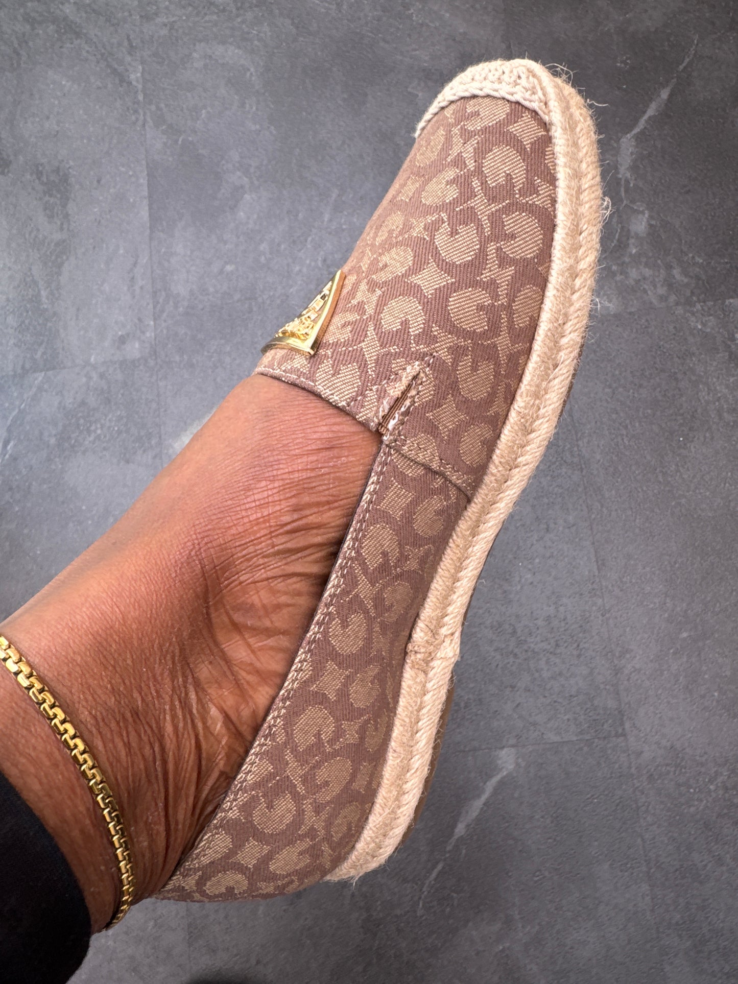 Light Brown Monogram Espadrilles