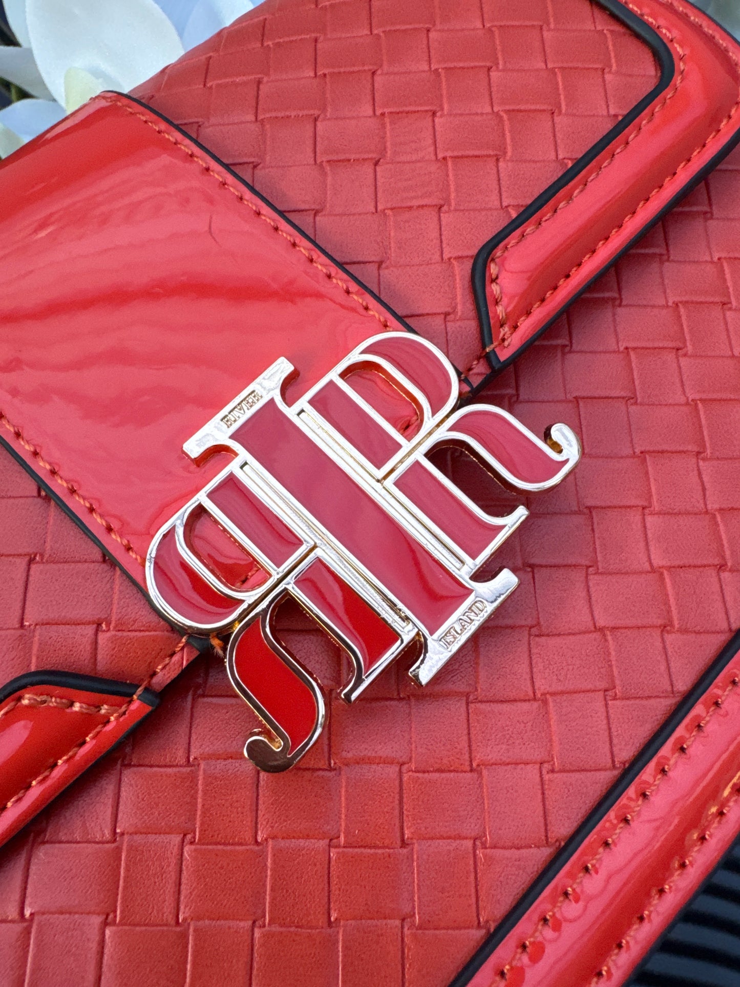 River Island Embossed satchel bag