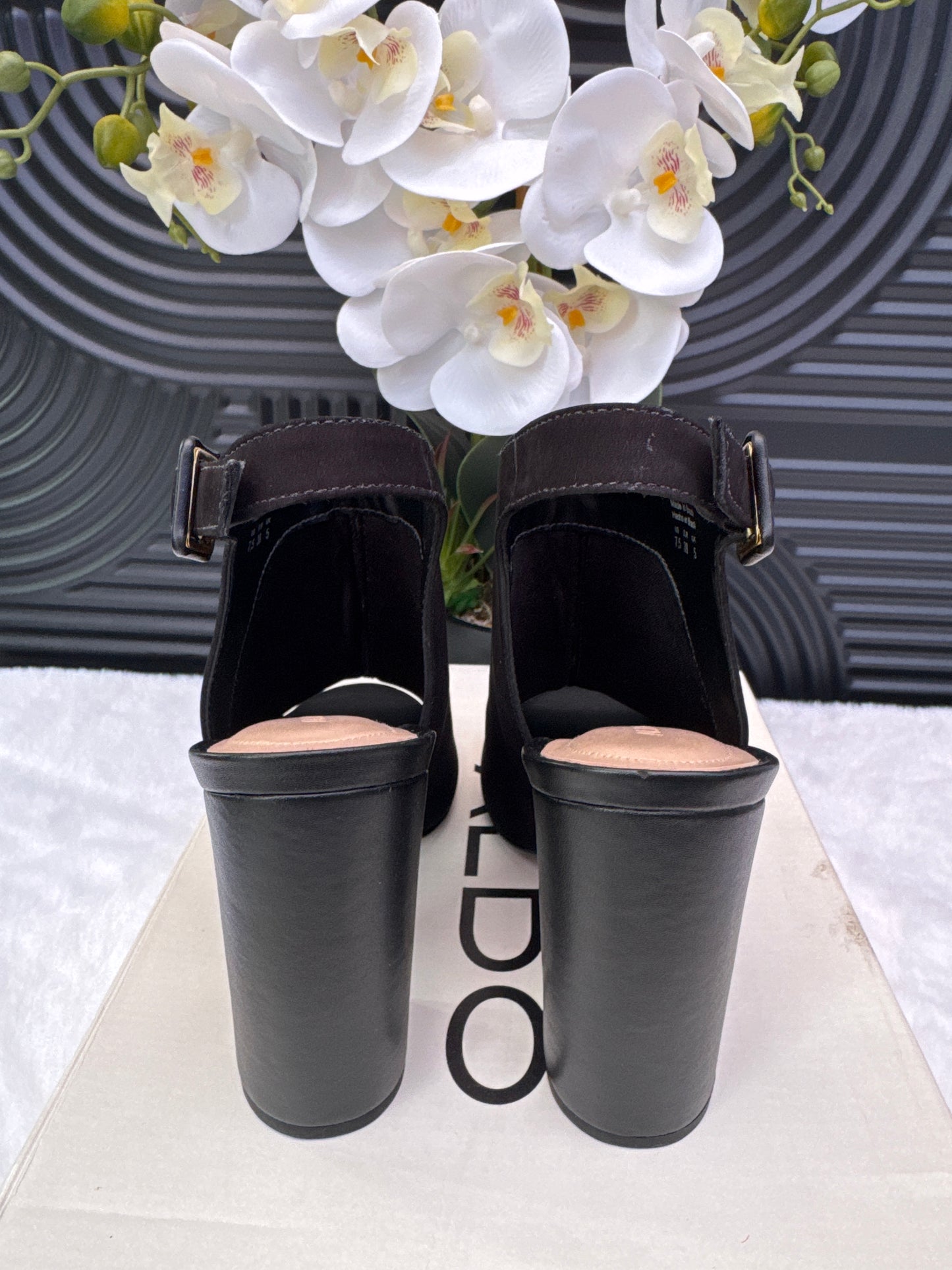 Peep Toe Slingback Mules Color Block