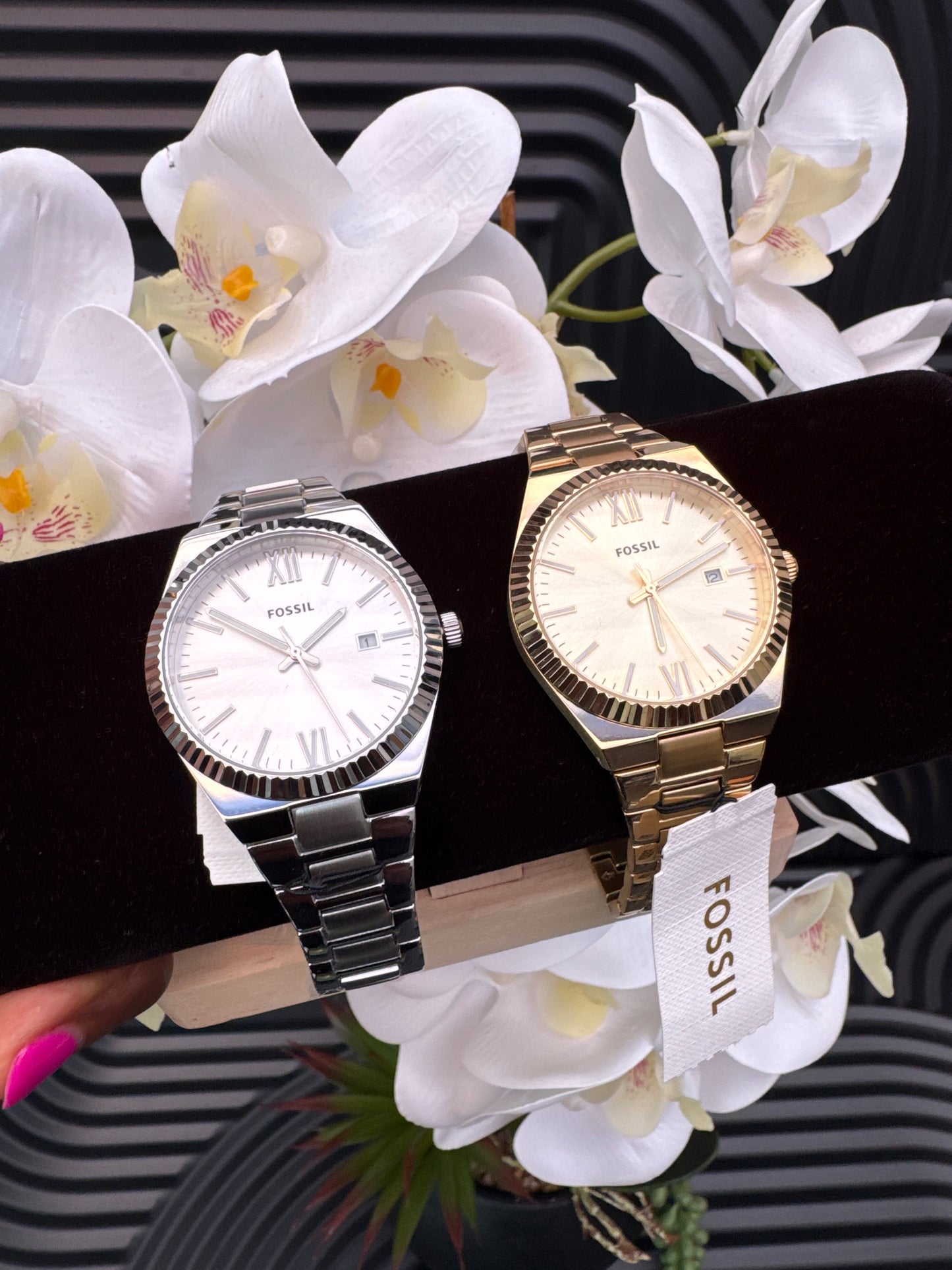Fossil Three-Hand Date Stainless Steel Watch for Ladies