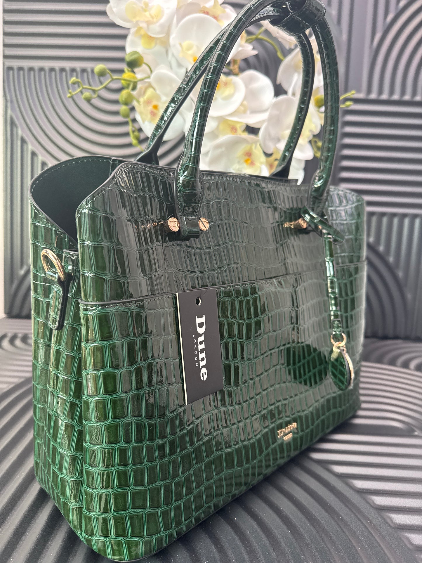Dune Croc Effect Tote Bag